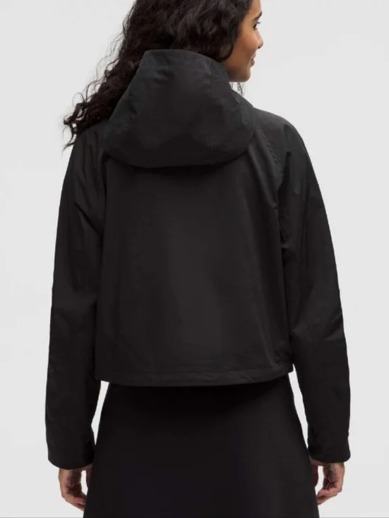 Lululemon Cropped Utility Windbreaker Jacket Black EUC - Picture 2 of 8